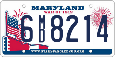 MD license plate 6MD8214