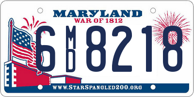 MD license plate 6MD8218