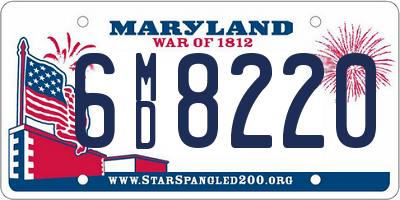 MD license plate 6MD8220