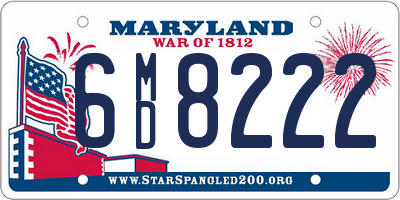 MD license plate 6MD8222