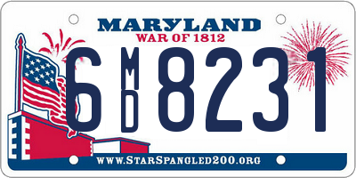 MD license plate 6MD8231