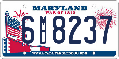 MD license plate 6MD8237