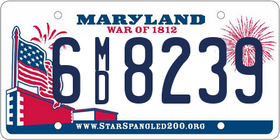 MD license plate 6MD8239