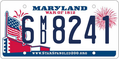 MD license plate 6MD8241