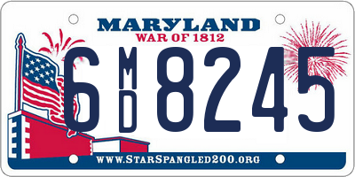 MD license plate 6MD8245