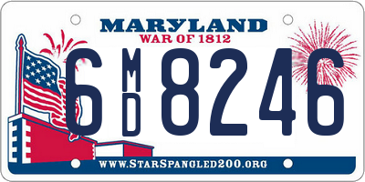 MD license plate 6MD8246