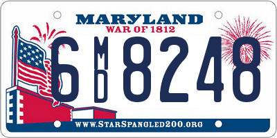 MD license plate 6MD8248