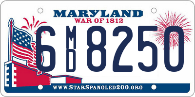 MD license plate 6MD8250