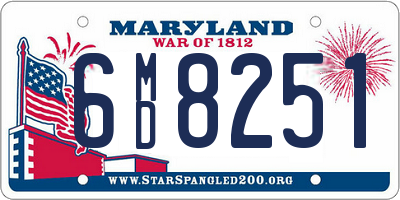 MD license plate 6MD8251