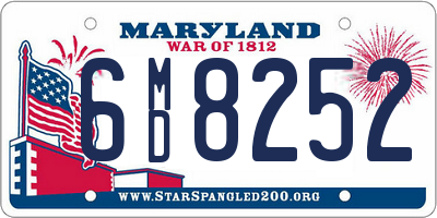 MD license plate 6MD8252