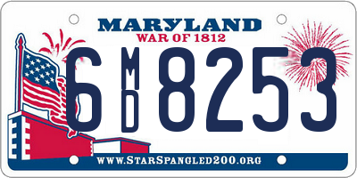 MD license plate 6MD8253