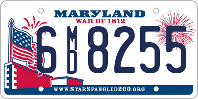 MD license plate 6MD8255