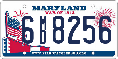 MD license plate 6MD8256