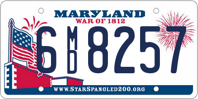 MD license plate 6MD8257