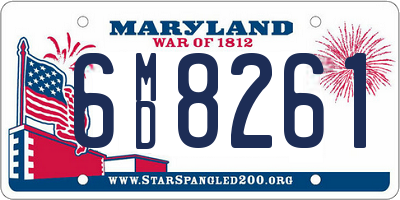 MD license plate 6MD8261