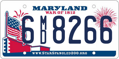 MD license plate 6MD8266