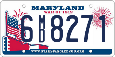 MD license plate 6MD8271