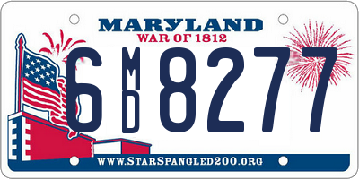 MD license plate 6MD8277