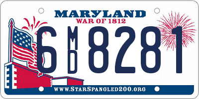 MD license plate 6MD8281