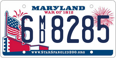 MD license plate 6MD8285