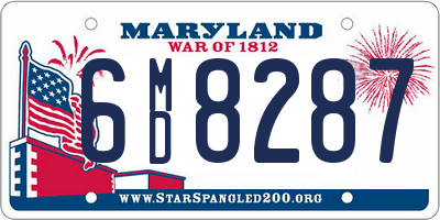 MD license plate 6MD8287