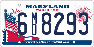 MD license plate 6MD8293