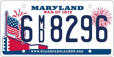 MD license plate 6MD8296