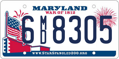 MD license plate 6MD8305