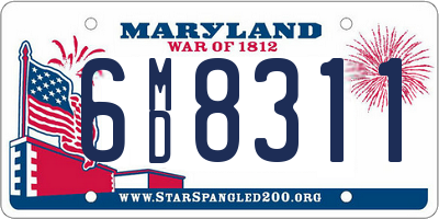 MD license plate 6MD8311