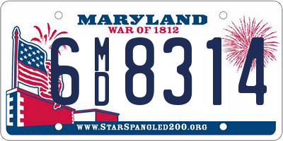 MD license plate 6MD8314