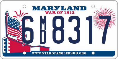 MD license plate 6MD8317