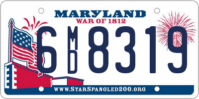 MD license plate 6MD8319