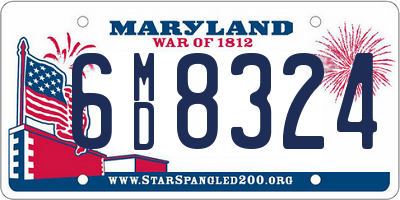 MD license plate 6MD8324