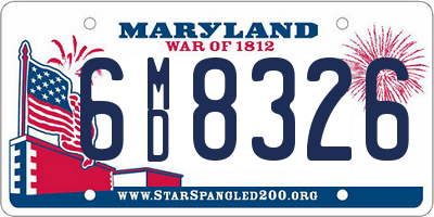 MD license plate 6MD8326