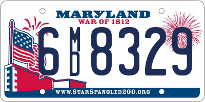 MD license plate 6MD8329