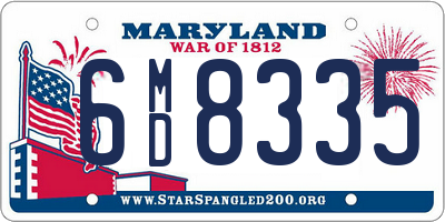 MD license plate 6MD8335