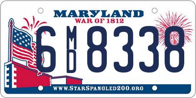 MD license plate 6MD8338