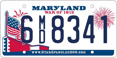 MD license plate 6MD8341