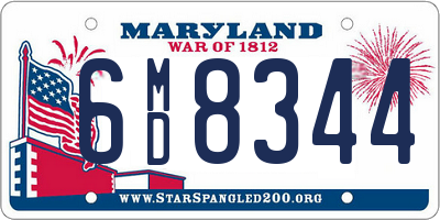 MD license plate 6MD8344