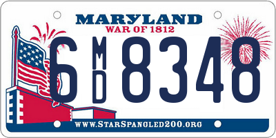 MD license plate 6MD8348