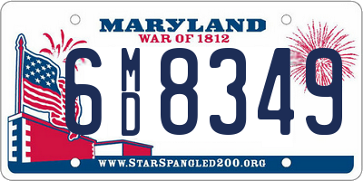 MD license plate 6MD8349