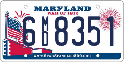 MD license plate 6MD8351