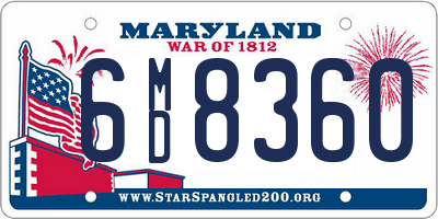 MD license plate 6MD8360