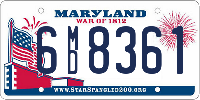 MD license plate 6MD8361