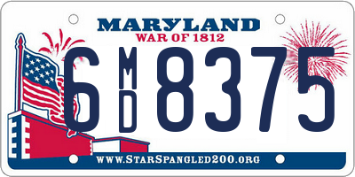 MD license plate 6MD8375