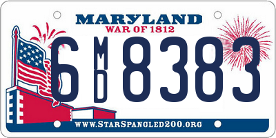 MD license plate 6MD8383