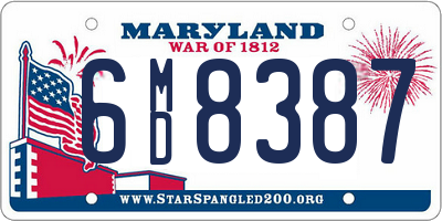 MD license plate 6MD8387