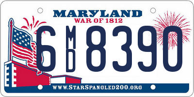 MD license plate 6MD8390