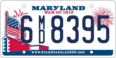 MD license plate 6MD8395