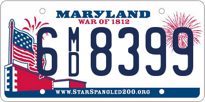 MD license plate 6MD8399